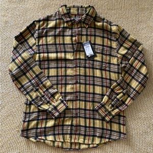 NWT rue21 Cornerstone Bodega Long Sleeve Flannel Shirt - Yellow, Black, Red